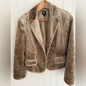 Worth Women's Textured Tan Teddy Jacket